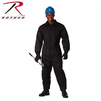 9015-xl Rothco Military Insulated Coveralls Cold Weather Mechanics Hunters Jumpsuit[Black,X-Large] 