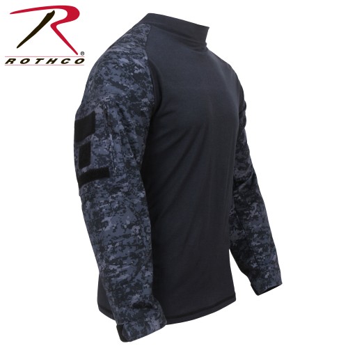 90216-2X Long Sleeve Combat Shirt Heat Resistant Tactical Military Rothco [Midnight Digital Camo,2X-