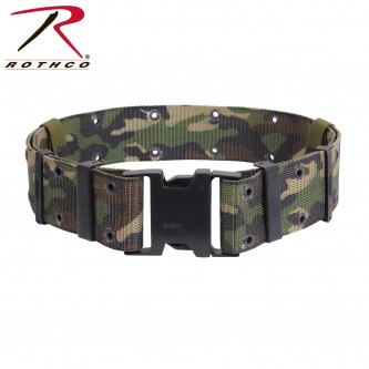 Rothco 9088L Brand New Woodland Camo Marine Corps Style Quick Release Pistol Belt[Large (46