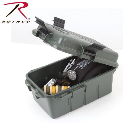 9099 Rothco MTM Olive Drab Plastic Survivor Water Resistant Dry Box With Compass