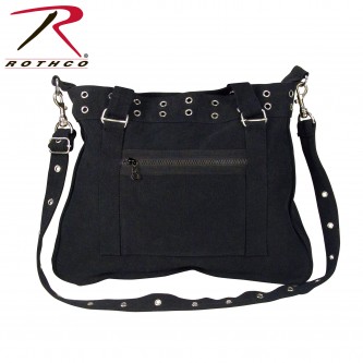 9150 Rothco Black Vintage Canvas Pistol Belt Shoulder Bag 9150 