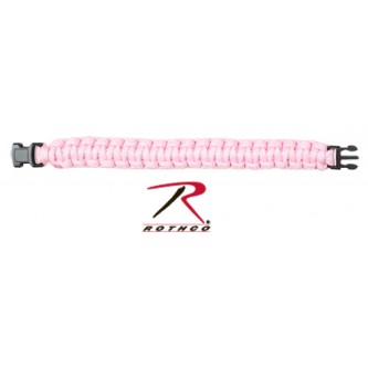 927-9 Rothco 927 Soft Pink Survival Paracord Bracelet w/ Buckle[9