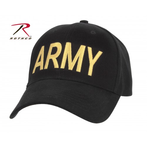 9285 Rothco Black Army Low Profile Cap 
