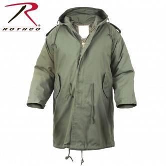 Rothco 9462 Olive Drab Size Medium Military Style M-51 Fishtail Parka Jacket With Liner