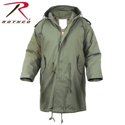Rothco 9462 Olive Drab Size Small Military Style M-51 Fishtail Parka Jacket With Liner