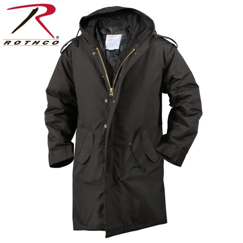 Rothco 9464-L Black Size Large Military Style M-51 Fishtail Parka Jacket