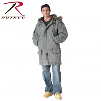 9468-2X Vintage N-3B Parka Cold Weather Fur Collar Jacket Rothco 9467 9963[2XL,Olive Drab] 