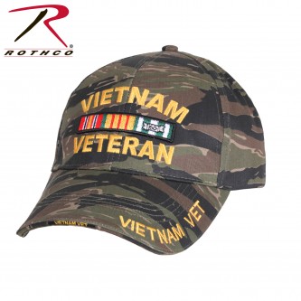 9494 Vietnam Veteran Low Profile Adjustable Cap Tiger Stripe Camo Baseball Hat Rothco 