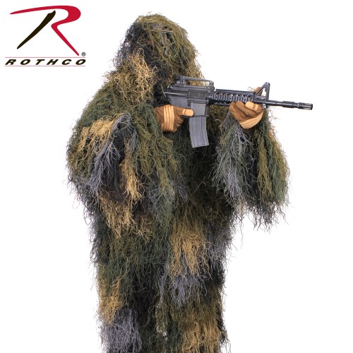95128-M/L Lightweight Camouflage Ghillie Jacket Hunting Airsoft Tactical Ghillie Suit[Medium/Large] 