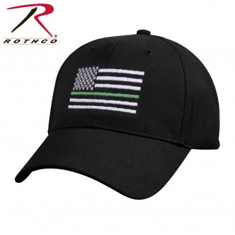 9556 Thin Green Line Low Profile Baseball Cap Federal Agent Support Hat 9556