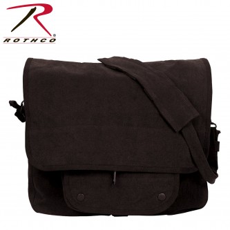 Rothco 9558 Black Vintage Army Paratrooper Shoulder Bag