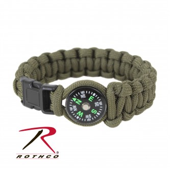Rothco Paracord Compass Bracelet OD 8 Inches