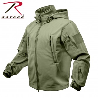 9745 Rothco Olive Drab Special Ops Soft Shell Waterproof Tactical Jacket Size X-Small