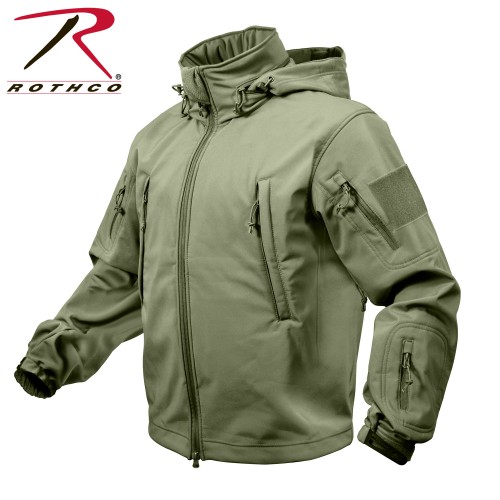 9745 Rothco Olive Drab Special Ops Soft Shell Waterproof Tactical Jacket Size Small