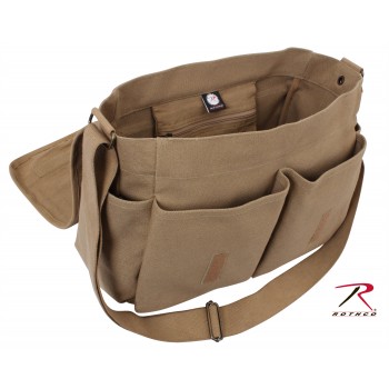 9751 Rothco Heavyweight Canvas Vintage Washed Military Messenger Shoulder Bag[Mocha] 