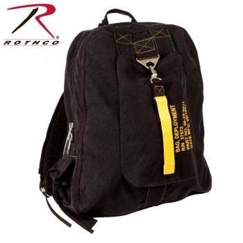 ROTHCO VINTAGE CANVAS FLIGHT BAG - BLACK