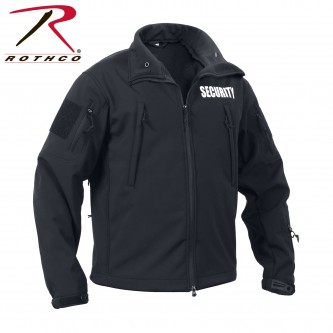 97670-M Black Security Special Ops Soft Shell Jacket With Hood 97670 Rothco [Medium] 