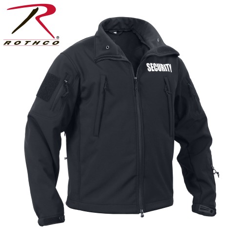 97670-XL Rothco Black Security Special Ops Soft Shell Jacket With Hood[X-Large] 