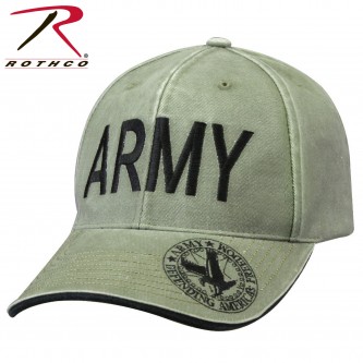 9888 Rothco Vintage Deluxe Army Low Profile Insignia Cap - Olive Drab 