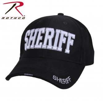 99385 Sheriff Black Low Profile Adjustable Cap Sheriff Embroidered Baseball Hat 99385 