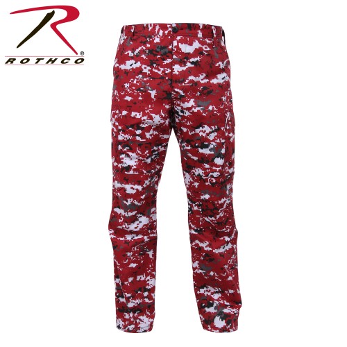 99640-S Rothco Digitial Camouflage Military Cargo Fatigue BDU Pants[Red Digital,Small] 