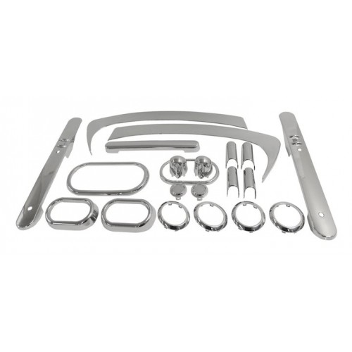 Complete Interior Trim Kit Chrome for 2 Door Jeep Wrangler JK 2007-2010 RT27029