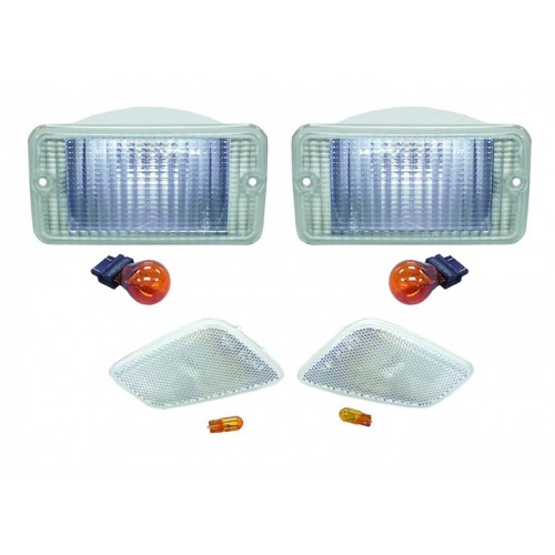 Parking Side Marker Light Kit Clear fits Jeep Wrangler TJ 1997-06 RT28015 Crown